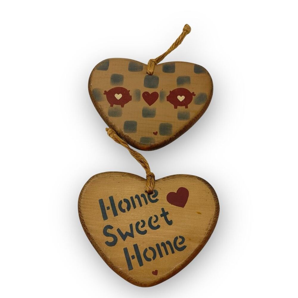 Sarah’s Attic Granny’s Favorites Vintage Set of 2 Wooden Plaques Home Sweet Home